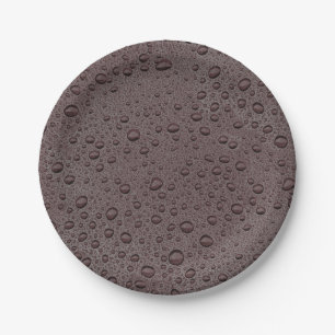 Maroon-Braunwasser-Tropfen Pappteller