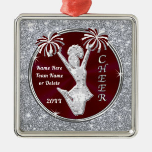 Maroon, Cheerleader Christmas Ornament
