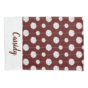 Maroon Cheerleader Pom Pom Pattern Kissenbezug
