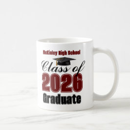 Maroon Class of 2026 Graduation Keepsake Kaffeetasse
