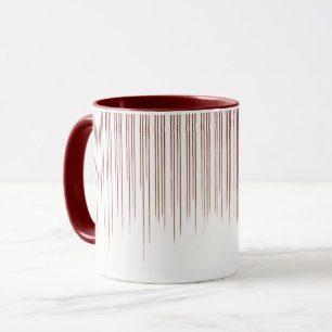 Maroon Coffee Stilvolle Streifenmuster Tasse