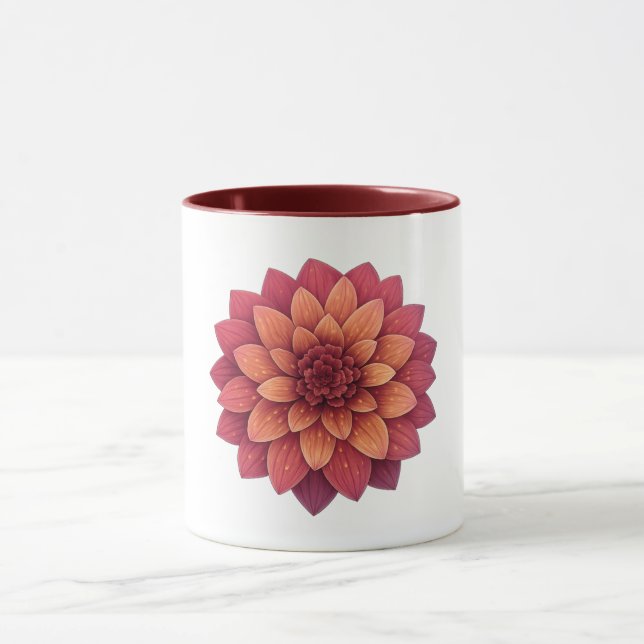 Maroon Combo Tasse - Dahlie (Zentrum)