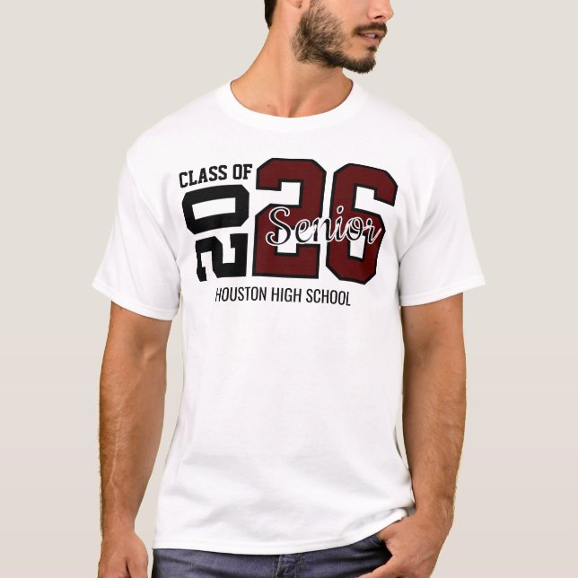 Maroon Congrats Graduation T-Shirt (Vorderseite)