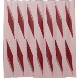 Maroon-Copper-Rose Streifen Duschvorhang