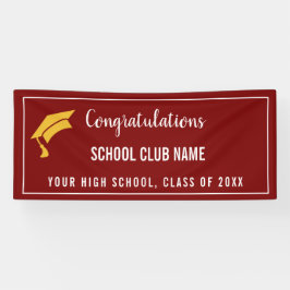 Maroon Custom Club Abschluss Banner