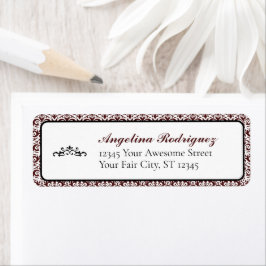 Maroon Damask Pattern Abschluss