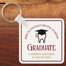 Maroon Dental School Custom Abschluss Gift Schlüsselanhänger