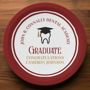 Maroon Dental School Custom Graduation Party Pappteller