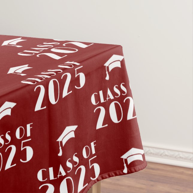 Maroon des benutzerdefinierten Jahres und Weißer A Tischdecke (Beispiel)