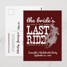 Maroon Die Braut als letzte Runde Postkarte