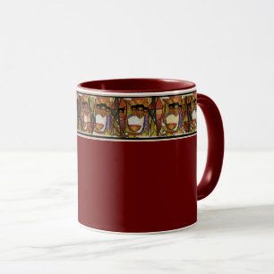 Maroon Ethiopian Traditional Art Tasse