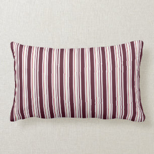 Maroon Fine Streifen Throw Kissen