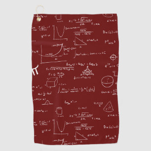 Maroon Formeln Gleichungen Mathe Golfhandtuch