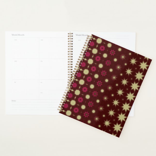 Maroon Geometric design planner Planer (Anzeige)