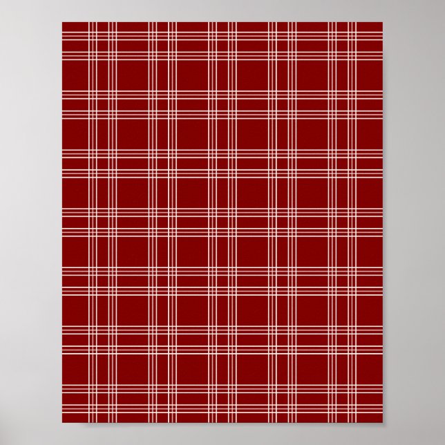 Maroon Gingham Poster (Vorne)