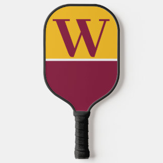 Maroon & Gold 2 Uni Monogram Pickleball Paddel Pickleball Schläger