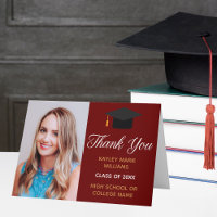 Maroon Gold Abschluss Foto 2025 Graduate