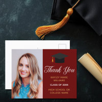 Maroon Gold Abschluss Foto Graduate Vielen Dank