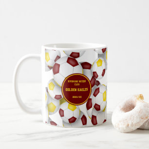 Maroon Gold Fußball Mannschaftsfarben Coach Name Kaffeetasse