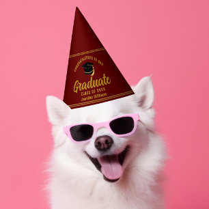 Maroon Gold Graduate Custom 2025 Graduation Party Partyhütchen