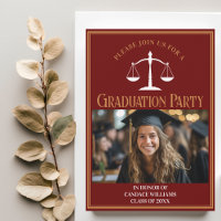 Maroon Gold Law School Abschluss Foto Party