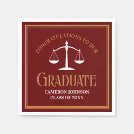 Maroon Gold Law School Graduation Party Serviette