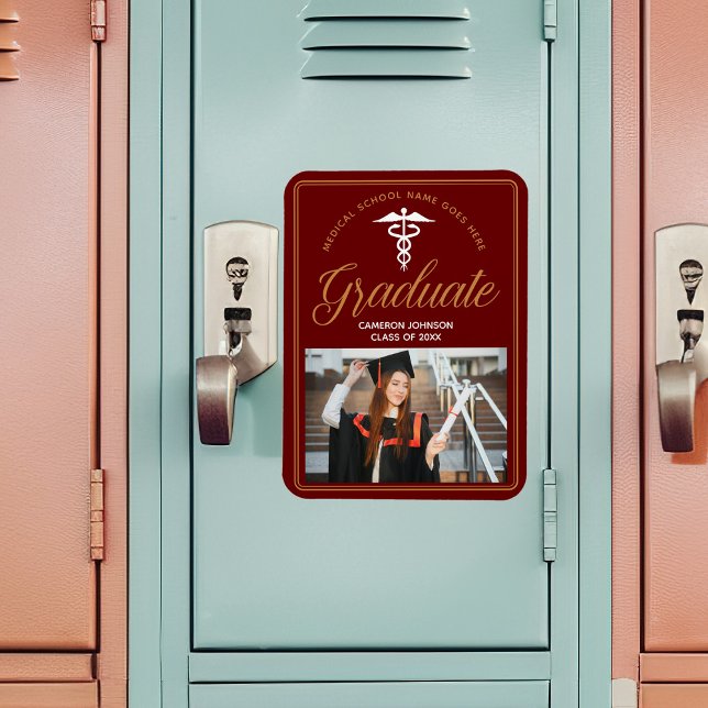 Maroon Gold Medical School Foto Abschluss Magnet (Von Creator hochgeladen)