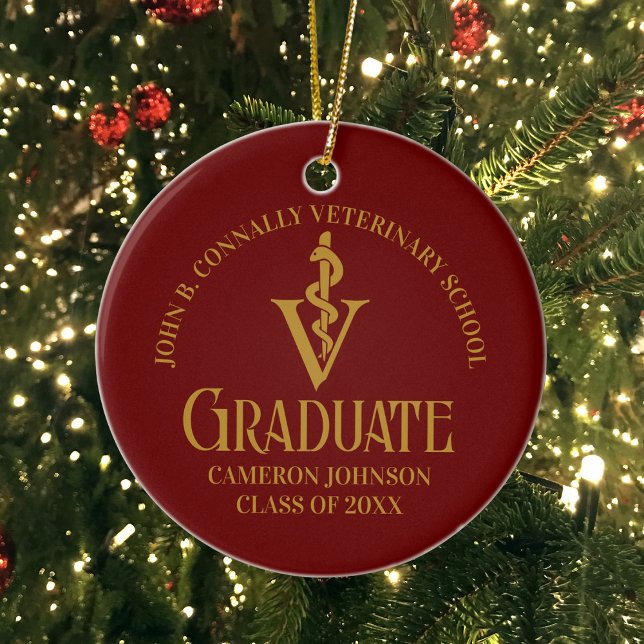 Maroon Gold Veterinary School Foto Abschluss Keramik Ornament (Von Creator hochgeladen)