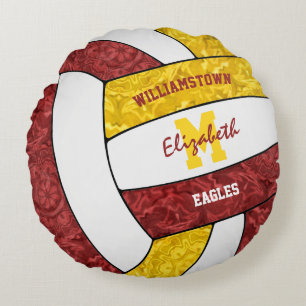Maroon golden girls volleyball room decor rundes kissen