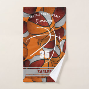 Maroon graue Basketballmannschaft färbt Athleten N Handtuch