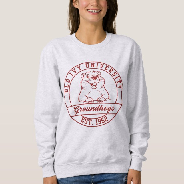 Maroon Groundhogs Light Sweatshirt - Damen (Vorderseite)