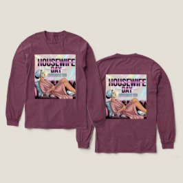 Maroon Hausfrau Tag Langarm Tri-Blend Shirt