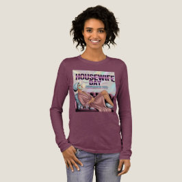 Maroon Hausfrau Tag Langarm Tri-Blend Shirt