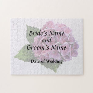 Maroon Hydrangea Wedding Products Puzzle