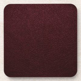 Maroon Leather Getränkeuntersetzer