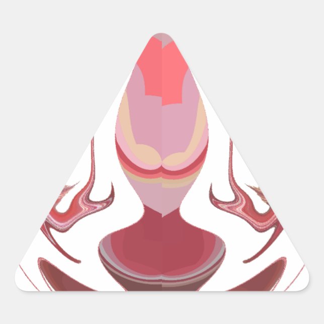 Maroon Majestät: Rustikale Strahlung in texturiert Dreieckiger Aufkleber (Vorderseite)