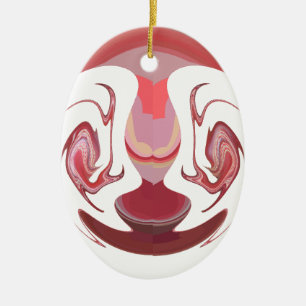 Maroon Majestät: Rustikale Strahlung in texturiert Keramik Ornament