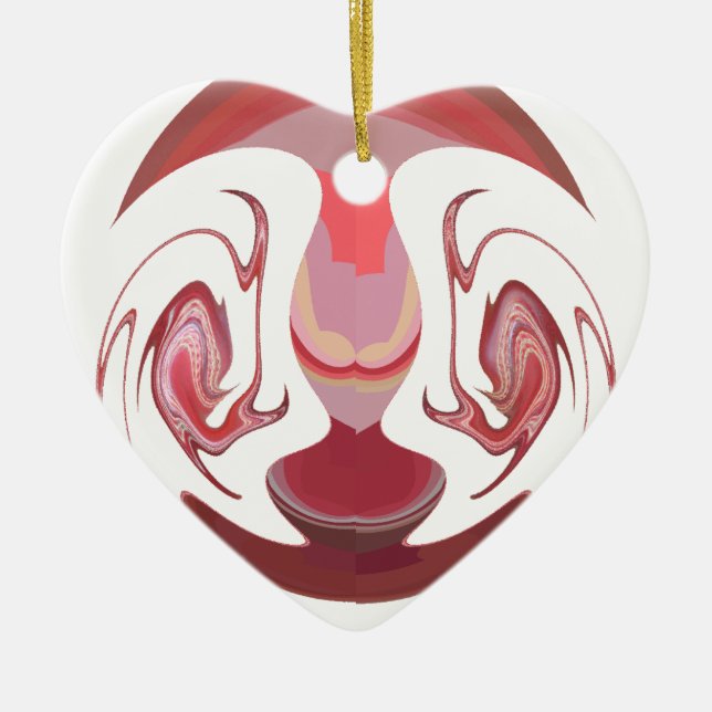 Maroon Majestät: Rustikale Strahlung in texturiert Keramikornament (Vorne)