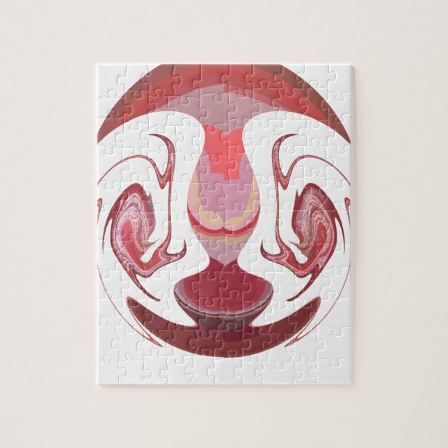 Maroon Majestät: Rustikale Strahlung in texturiert Puzzle (Vertikal)