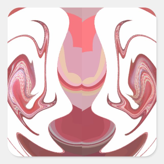 Maroon Majestät: Rustikale Strahlung in texturiert Quadratischer Aufkleber (Vorderseite)