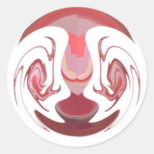 Maroon Majestät: Rustikale Strahlung in texturiert Runder Aufkleber