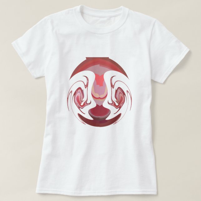 Maroon Majestät: Rustikale Strahlung in texturiert T-Shirt (Design vorne)