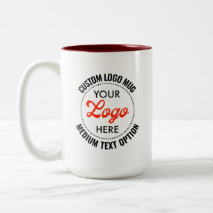 MAROON Medium Text Werbe- Zweifarbiges Logo-Mug Zweifarbige Tasse