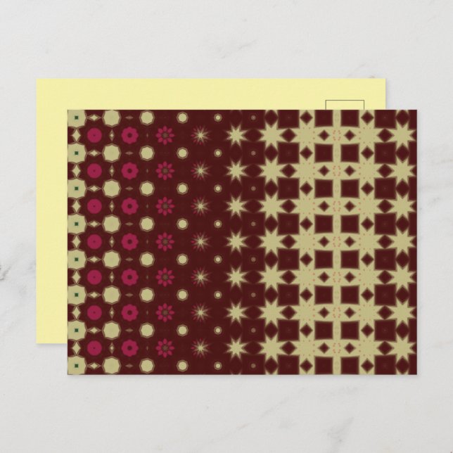 Maroon Modern Thank You Card Postkarte (Vorne/Hinten)