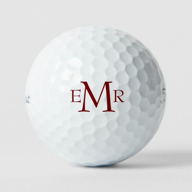 Maroon Monogram Titleist VI Golf Balls Golfball (Vorderseite)