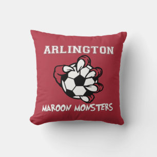 Maroon Monster Throw Kissen