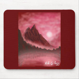 Maroon Mountain Mouse Pad Mousepad