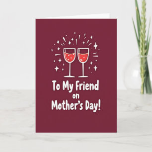 Maroon Muttertag Toast Karte