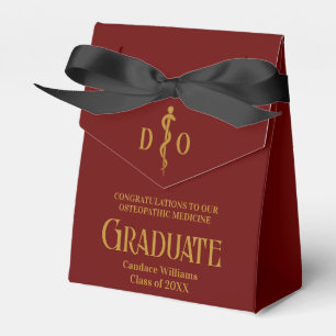 Maroon Osteopathic Medical School Graduation Party Geschenkschachtel