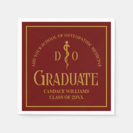 Maroon Osteopathic Medical School Graduation Party Serviette